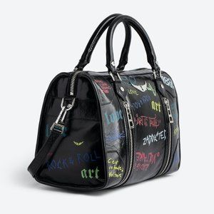 ZADIG & VOLTAIRE Sunny Medium #2 Tag Bag - black vintage-effect bag